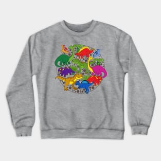 Dinosaurs Colorful Dinos Gang Crewneck Sweatshirt
